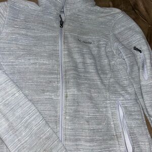 Columbia Light Gray Zip-Up Jacket